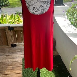 Eileen Fisher Vibrant Red Tank Top and Sweater set